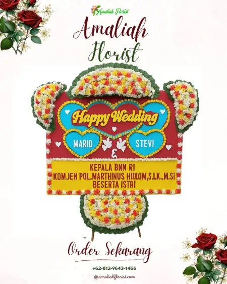 Papan Bunga Pernikahan Kapung